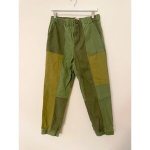 Women’s Green Patchwork Pants